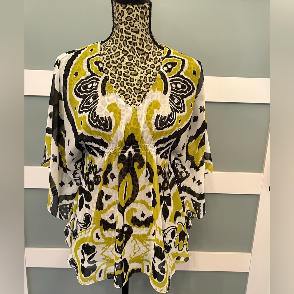 INC International Concepts Multicolor Patterned Blouse